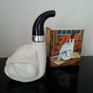 Vintage Avon bulldog pipe aftershave bottle w box